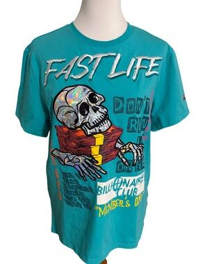 Create 2MRW Fast Life Graphic Short-Sleeve Tee in Teal